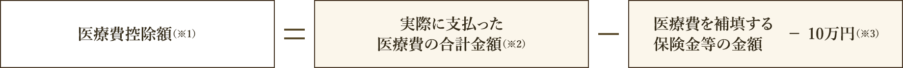 医療費控除額の計算方法